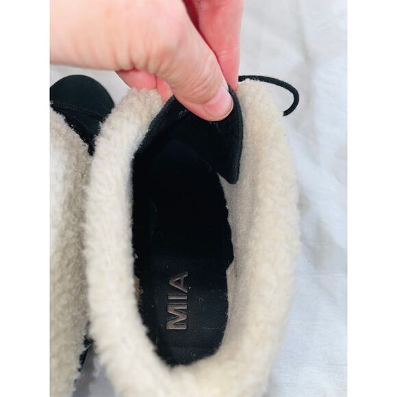 MIA Darcey Wedge Boots - Women's Size 8 M - Sherpa‎ Trim - Picture 8 of 11